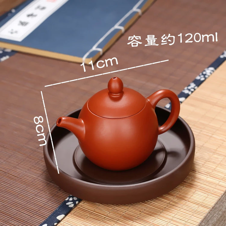 120ml 9-hole Yixing Handmade Red Clay Teapot / Xishi Longdan Teapot/filtered Small Bubble Teapot 11x8cm