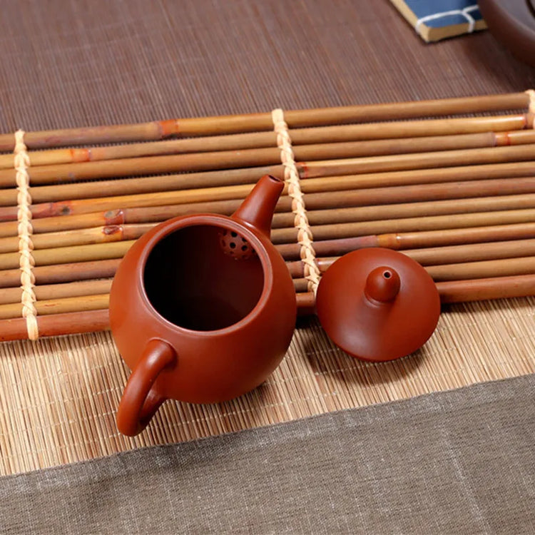 120ml 9-hole Yixing Handmade Red Clay Teapot / Xishi Longdan Teapot/filtered Small Bubble Teapot 11x8cm