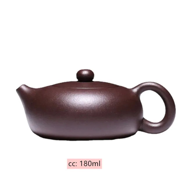 180ml Chinese Yixing Purple Clay Teapot Raw Ore Ball Hole Filter Teapot Custom Zisha Xishi Teaware Handmade Beauty Tea Infuser