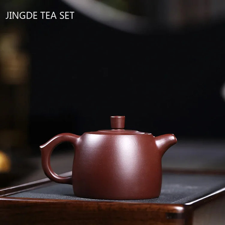 200ml Yixing Purple Clay Teapot Raw Ore Zhu Mud Kettle Handmade Customized Chinese Tea Ceremony Supplies Antique Tea Pots