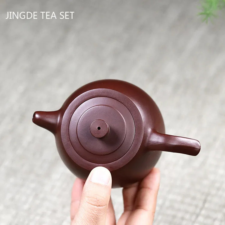 200ml Yixing Purple Clay Teapot Raw Ore Zhu Mud Kettle Handmade Customized Chinese Tea Ceremony Supplies Antique Tea Pots