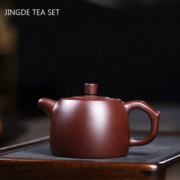 200ml Yixing Purple Clay Teapot Raw Ore Zhu Mud Kettle Handmade Customized Chinese Tea Ceremony Supplies Antique Tea Pots