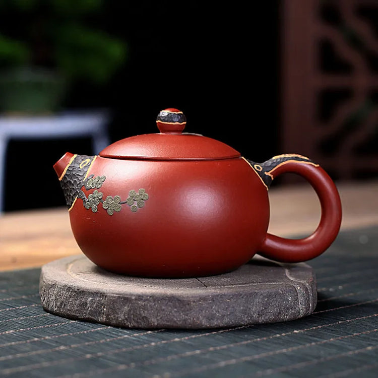 220ml Antique Yixing Purple Clay Tea Pot Handmade Dahongpao Xishi Teapot Chinese Beauty Filter Tea Infuser Zisha Teaware