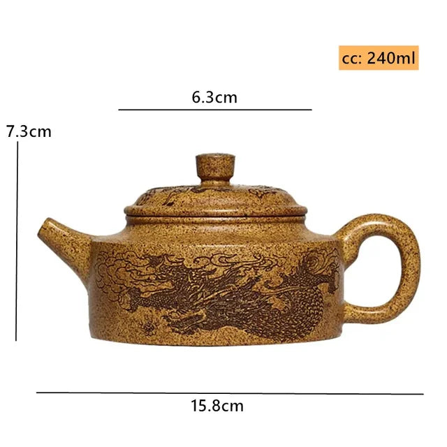 240ml Tradition Section Mud Filter Teapot Master Handmade Yixing Purple Clay Tea Pot Custom Tea Accessories Zisha Tea Set