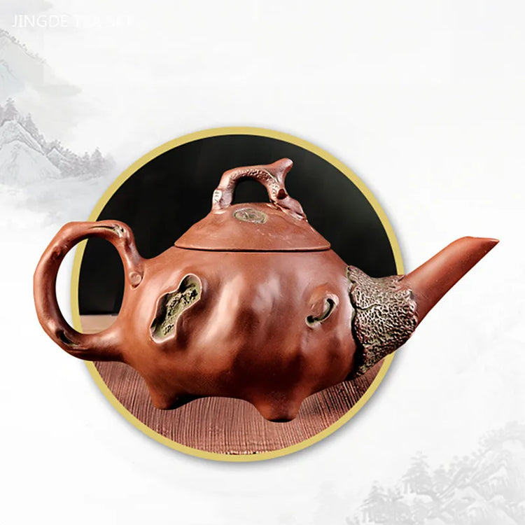 480ml Chinese Yixing Purple Clay Tea Pot Creative Tea Accessories Home Beauty Tea Infuser Custom Large Capacity Filter Teapot