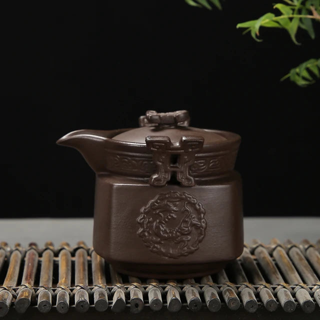 Antique Purple Clay Hand Grab Pot Chinese Yixing Zisha Teapot Household Filter Beauty Kettle Portable Tea Maker Drinkware