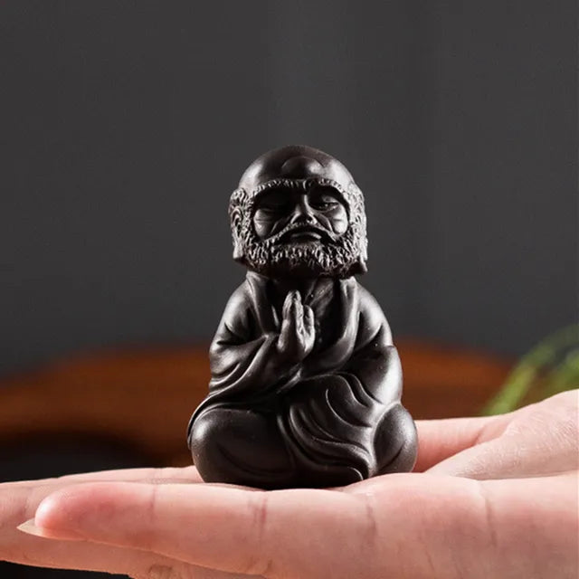 Chinese Purple Clay Tea Pet Handmade Figure Statue Ornaments Sculpture Crafts Home Tea Set Decoration Accessories Gifts