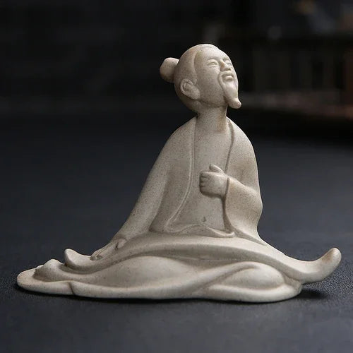 Creative Ceramic Tea Pet Figure Statue Pottery Ornaments Home Garden Decor Desktop Crafts Chinese Tea Ceremony Accessories