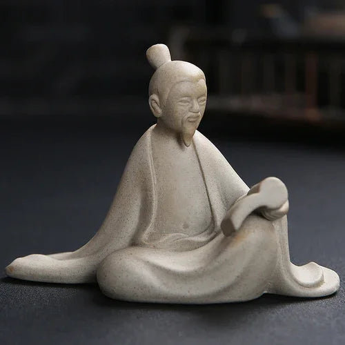 Creative Ceramic Tea Pet Figure Statue Pottery Ornaments Home Garden Decor Desktop Crafts Chinese Tea Ceremony Accessories