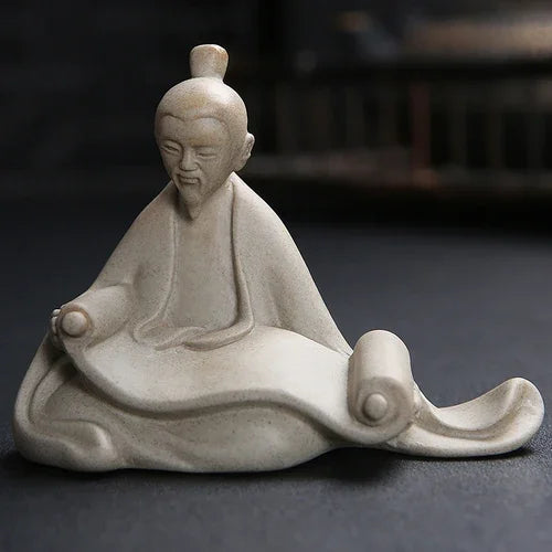 Creative Ceramic Tea Pet Figure Statue Pottery Ornaments Home Garden Decor Desktop Crafts Chinese Tea Ceremony Accessories