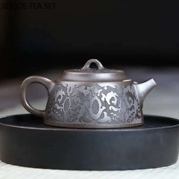 Retro Yixing Purple Clay Teapot Handmade Raw Ore Tea Set Zisha Filter Beauty Tea Infuser Tradition Chinese Teaware 230ml