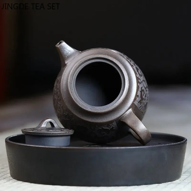 Retro Yixing Purple Clay Teapot Handmade Raw Ore Tea Set Zisha Filter Beauty Tea Infuser Tradition Chinese Teaware 230ml