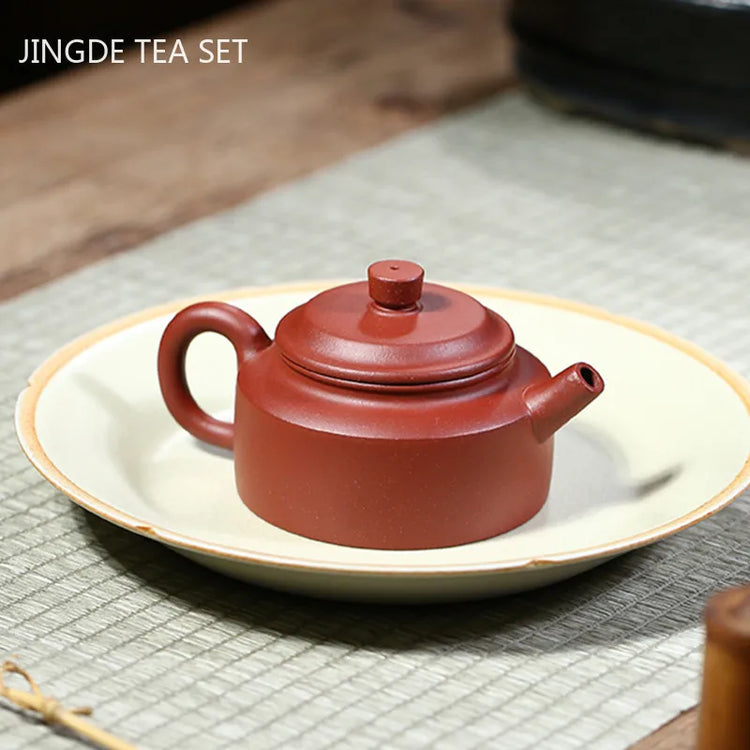 Tradition Raw Ore Dahongpao Teapot Chinese Yixing Purple Clay Tea Pot Home Ball Hole Filter Beauty Kettle Tea Sets Gifts 120ml