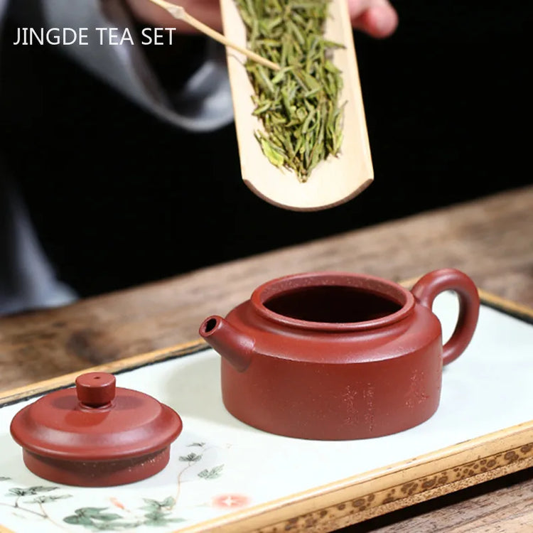 Tradition Raw Ore Dahongpao Teapot Chinese Yixing Purple Clay Tea Pot Home Ball Hole Filter Beauty Kettle Tea Sets Gifts 120ml