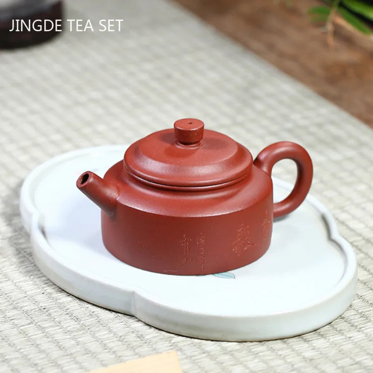 Tradition Raw Ore Dahongpao Teapot Chinese Yixing Purple Clay Tea Pot Home Ball Hole Filter Beauty Kettle Tea Sets Gifts 120ml