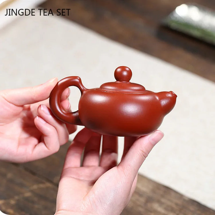 Yixing Handmade Purple Sand Tea Pot Dahongpao Squirrel Pot Home Small Capacity Beauty Teapot Tradition Tea Set Supplies 150ml