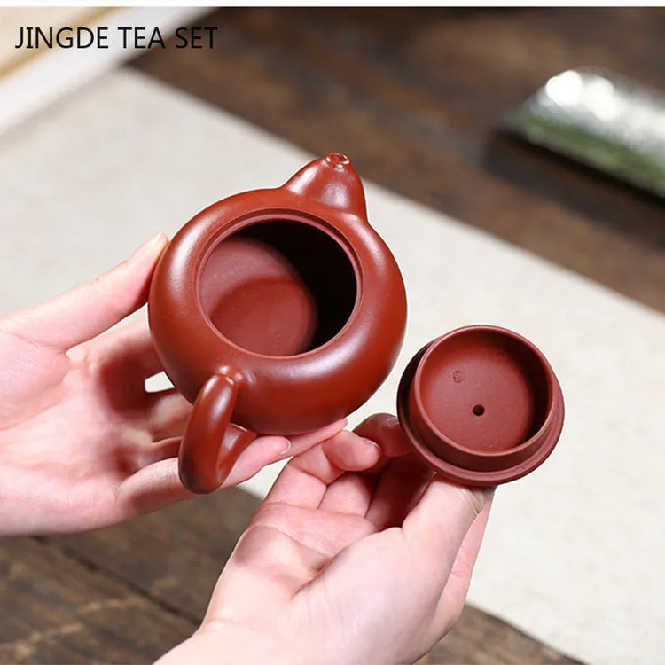 Yixing Handmade Purple Sand Tea Pot Dahongpao Squirrel Pot Home Small Capacity Beauty Teapot Tradition Tea Set Supplies 150ml