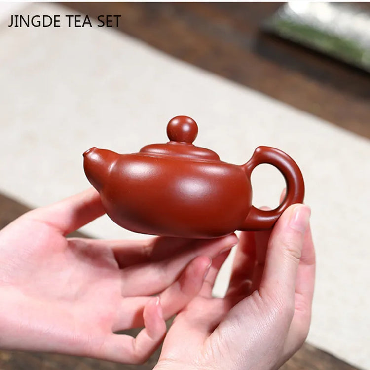 Yixing Handmade Purple Sand Tea Pot Dahongpao Squirrel Pot Home Small Capacity Beauty Teapot Tradition Tea Set Supplies 150ml