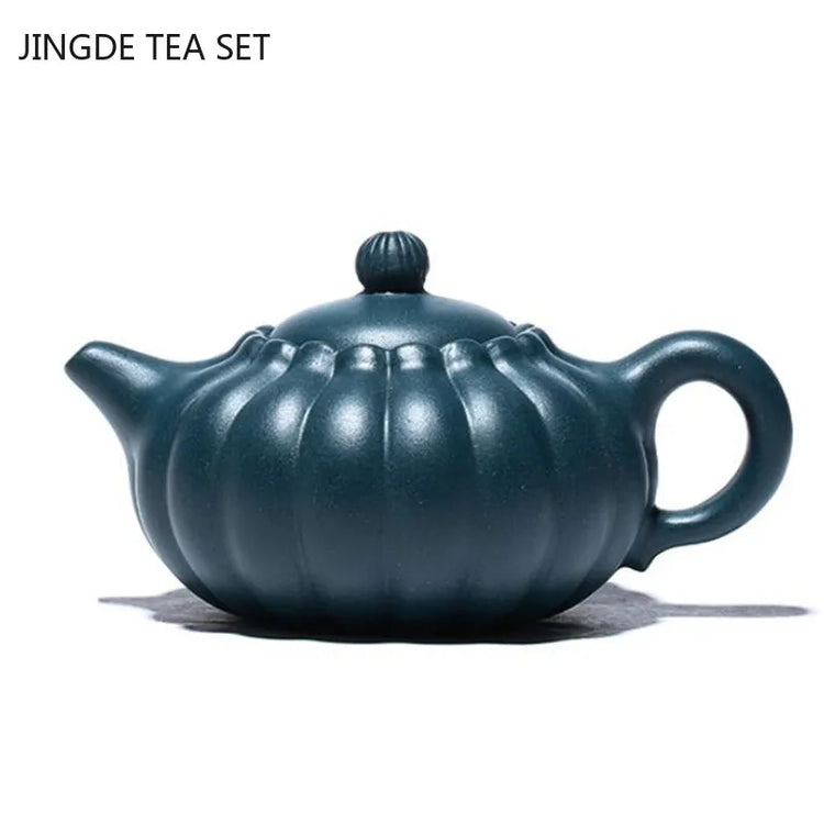 Yixing Tea Pot Boutique Purple Clay Teapot Beauty Kettle Raw Ore Azure Mud Handmade Teaware Tie Guanyin Tea Ceremony Gift 220ml